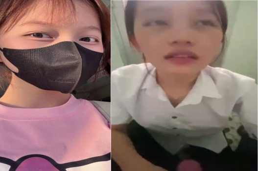 Nữ sinh mê bú cu cho bạn trong WC